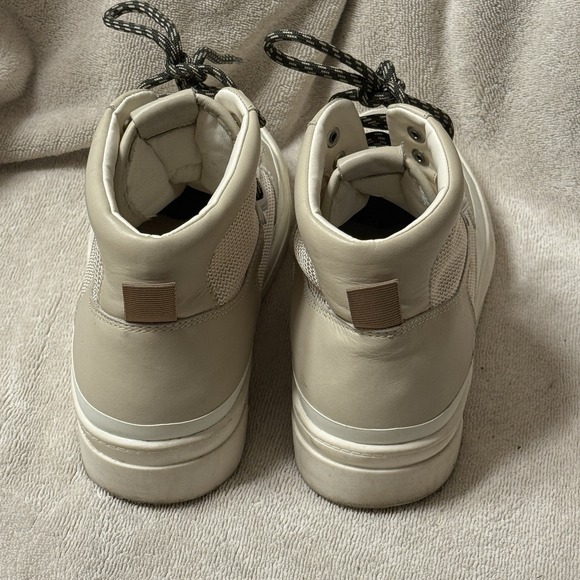 Miz Moos Alpyne High Top Sneakers‎ Women's Size 8M Khaki Leather Upper - Picture 3 of 6